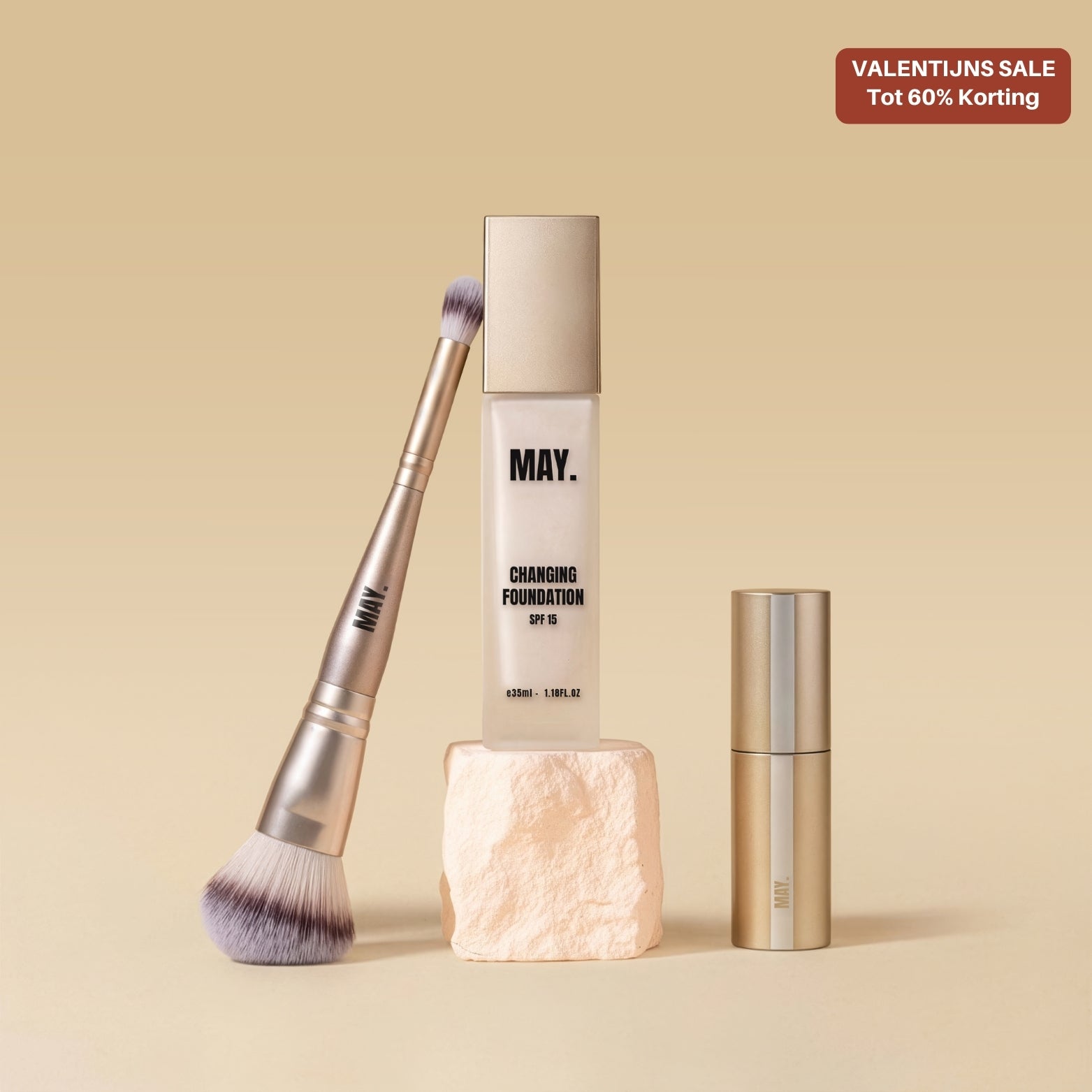 Velvet red, natural nude, blossy pink